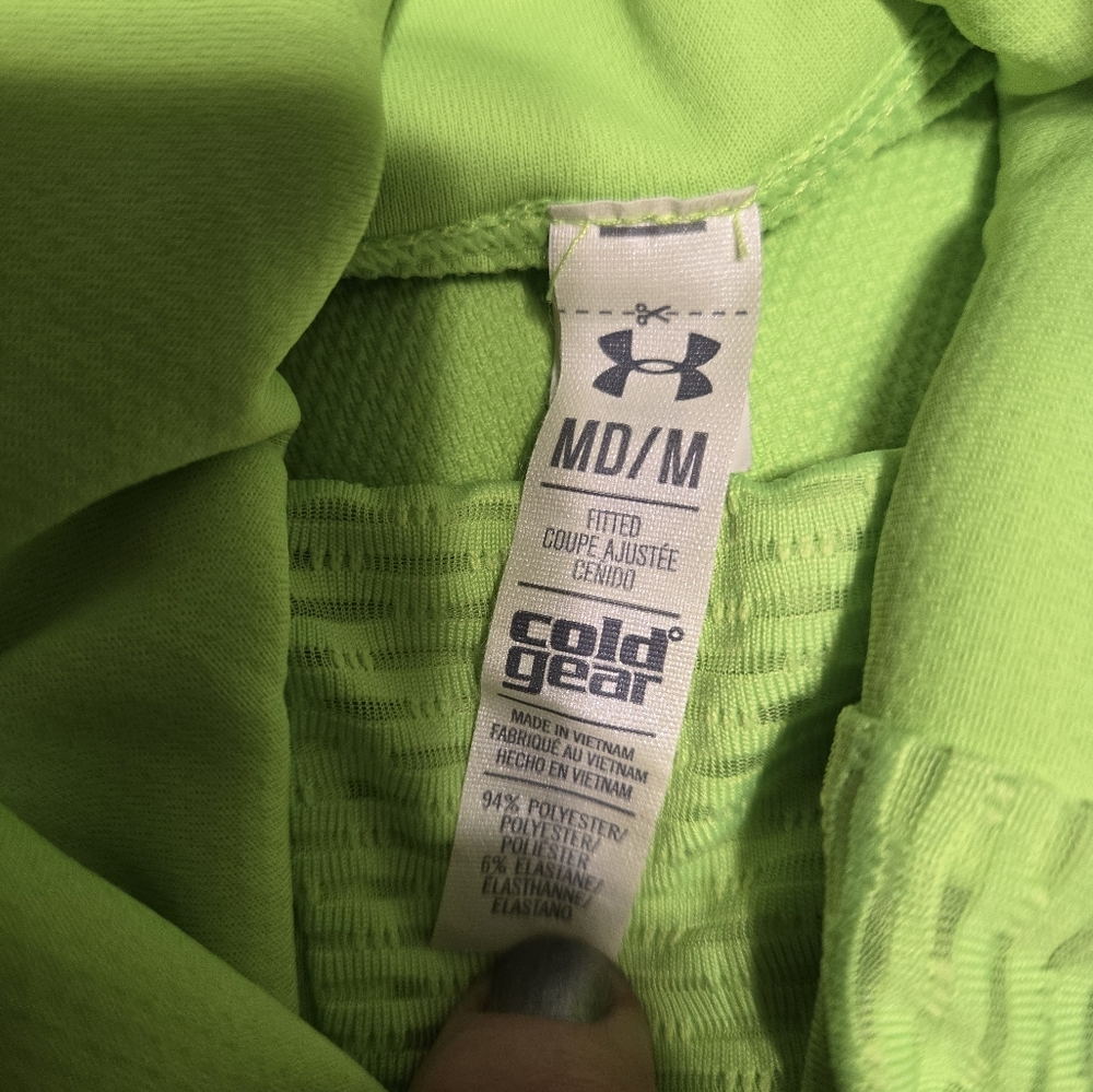 Under Armour Cold Gear Shirt Medium Lime